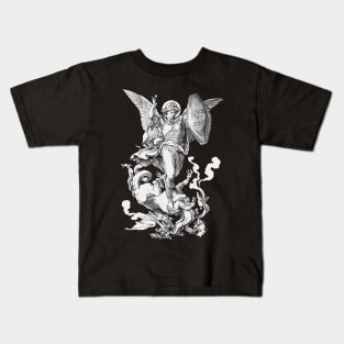 Saint Michael Fighting the Dragon Kids T-Shirt